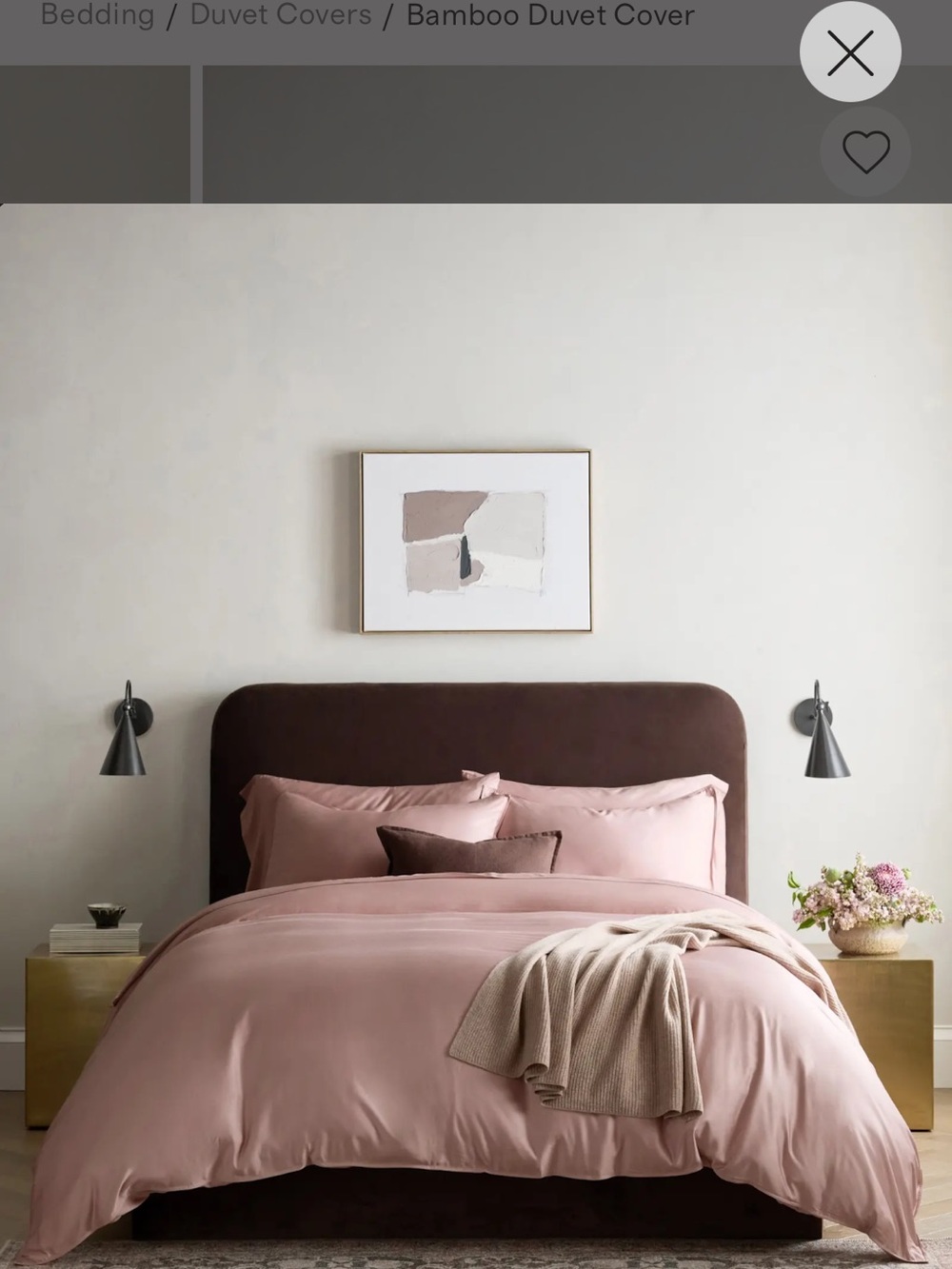Quince Bamboo Full/Queen Duvet (Cover ONLY) - Fig
